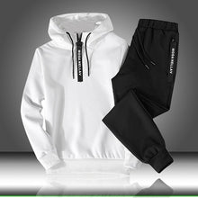 Load image into Gallery viewer, Sets Tracksuit Men Autumn Winter Hooded Sweatshirt Drawstring Outfit Sportswear 2019 Male Suit Pullover Two Piece Set Casual
