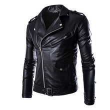 Load image into Gallery viewer, SHUJIN Brand Leather Jacket Men Autumn 2020 Casual Zipper Mens Motorcycle Leather Jacket Winter Male Slim Coat Plus Size 4XL